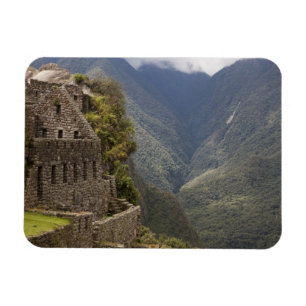 Zuid-Amerika, Peru, Machu Picchu. Stenen ruïnes Magneet