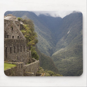 Zuid-Amerika, Peru, Machu Picchu. Stenen ruïnes Muismat