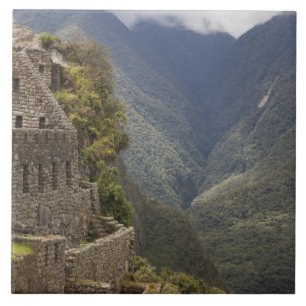 Zuid-Amerika, Peru, Machu Picchu. Stenen ruïnes Tegeltje