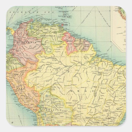 Zuid-Amerika politiek Vierkante Sticker (Voorkant)