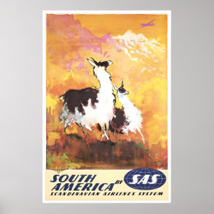 Zuid-Amerika Print SAS Reisposter Zuid-Amerika