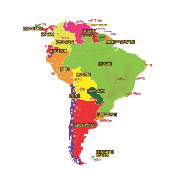 Zuid-Amerika Staand Fotobeeldje (Voorkant)