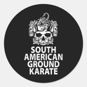 Zuid-Amerikaanse Grond Karate Bjj Braziliaans Jiu- Ronde Sticker