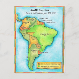 Zuid-Amerikaanse onafhankelijkheid Briefkaart
