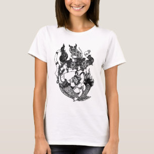 ZUID-ASIAN ART GOD MERMAID T-SHIRT