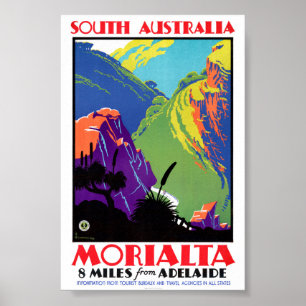 Zuid-Australië Morialta Vintage Reisposter Poster