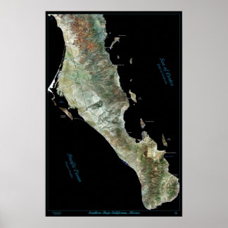 Zuid-Baja Californië, Mexico-poster Poster