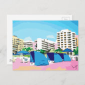 ZUID-BEACH, MIAMI, FLORIDA BRIEFKAART (Voorkant / Achterkant)