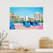 ZUID-BEACH, MIAMI, FLORIDA POSTER (Keuken)