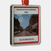 Zuid-Boston, VA. Kerstmetaal Ornament (Rechts)