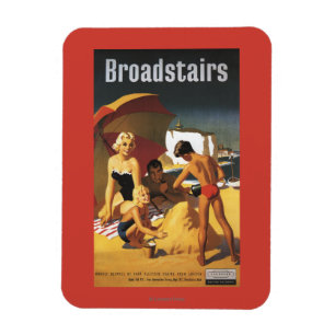 Zuid-Britse Spoorwegfamilie op strand Magneet