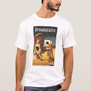 Zuid-Britse Spoorwegfamilie op strand T-shirt