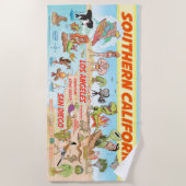 Zuid-Californië Beach Blanket Strandlaken (Voorkant)
