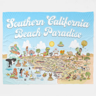Zuid-Californië Beach Paradise Fleece Deken