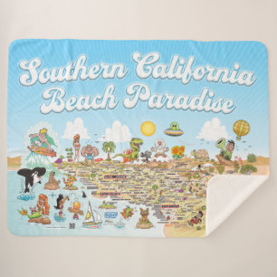 Zuid-Californië Beach Paradise Fleece Deken
