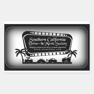 Zuid-Californië Drive-In Movie Society Swag Rechthoekige Sticker