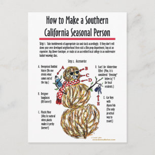 Zuid-Californië Seasonal Person Briefkaart