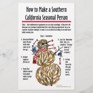 Zuid-Californië Seizoensgebonden Persoonlijke Stat Briefpapier
