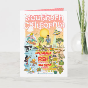 Zuid-Californië verjaardag Kaart