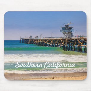 Zuid-Californisch strand en pier in San Clemente Muismat
