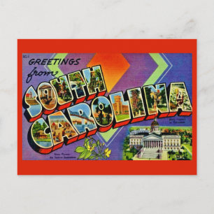 Zuid-Carolina Begroetingsansichtkaart Briefkaart