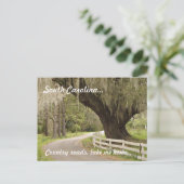 Zuid-Carolina, briefkaart van landwegen (Staand voorkant)