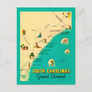 Zuid-Carolina Grand Strand Ansichtkaart Briefkaart
