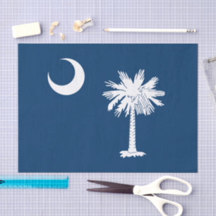 Zuid-Carolina tissuepapier, vlag van Carolina Tissuepapier