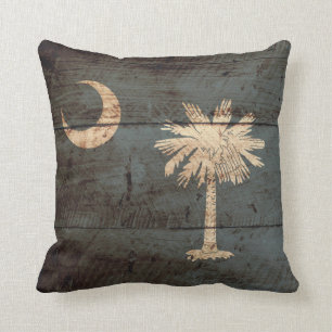 Zuid-Carolina: Vlag op de Oude Hout Grain Kussen