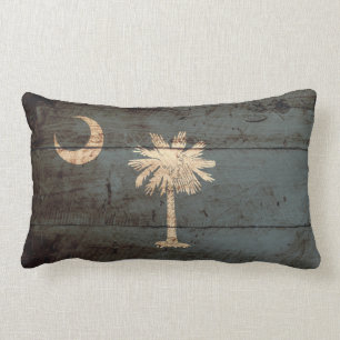 Zuid-Carolina: Vlag op de Oude Hout Grain Kussen