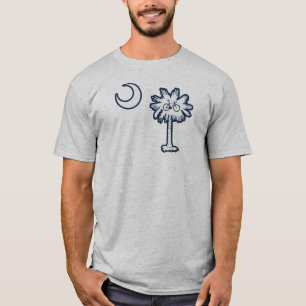 Zuid-Carolina Vlag Palmboom Fiets T-shirt