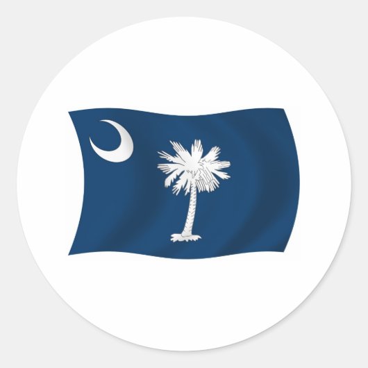 Zuid-Carolina Vlag Sticker (Voorkant)