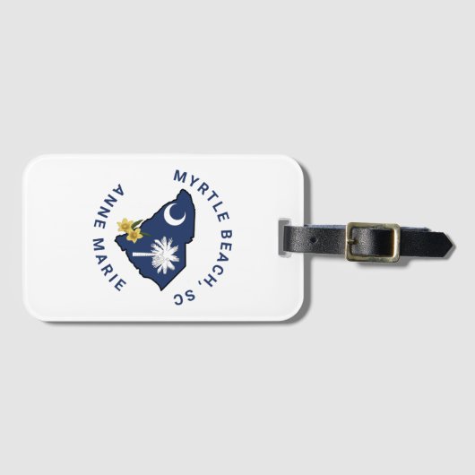 Zuid-Carolina Vlaggenstaat Bloem Geel Jessamine Bagagelabel (Voorkant (horizontaal))