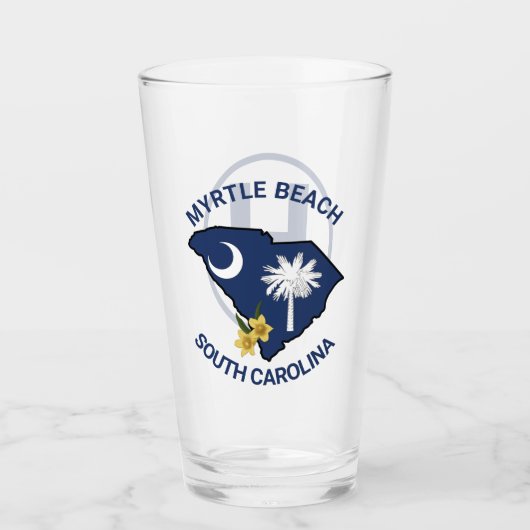 Zuid-Carolina Vlaggenstaat Bloem Geel Jessamine Glas (Voorkant)