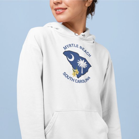 Zuid-Carolina Vlaggenstaat Bloem Geel Jessamine Hoodie