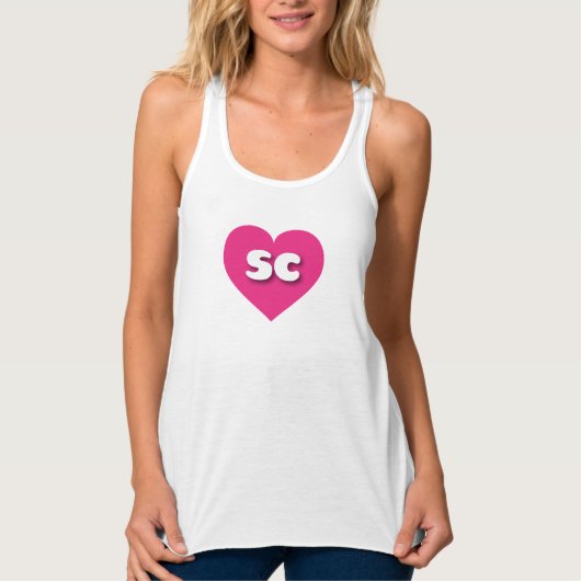 Zuid-Carolina warm roze hart - Ik hou van sc Tanktop (Voorkant)