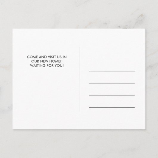 ZUID CAROLINA We hebben New address New Home verpl Briefkaart (Achterkant)