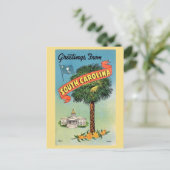 Zuid-Carolina's Cabbage Palm Briefkaart (Staand voorkant)