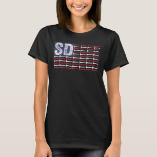 Zuid-Dakota Home State SD Amerikaanse vlag Patriot T-shirt