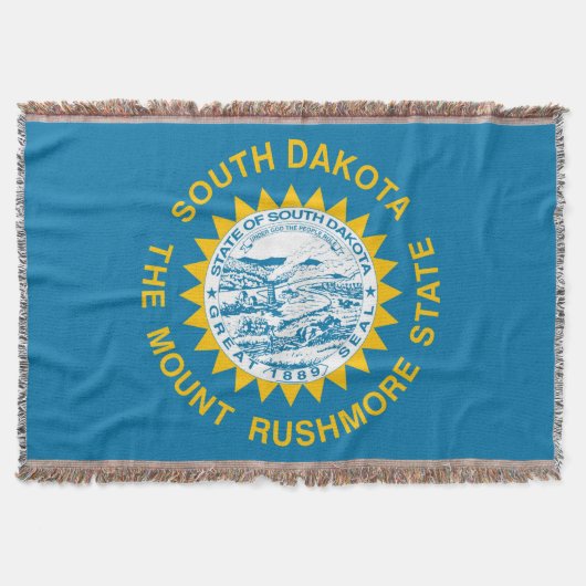 Zuid-Dakota staat vlag print patriottisch Deken (Voorkant)