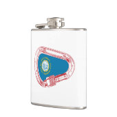Zuid-Dakota vlag Klim Carabiner Heupfles (Links)