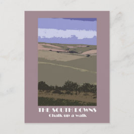 Zuid-Downs retro-briefkaart 1920s Briefkaart