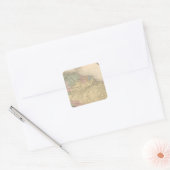 Zuid- en Noord-Amerika Vierkante Sticker (Envelop)