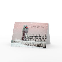 Zuid Haven Michigan Winter Snow Vuurtoren