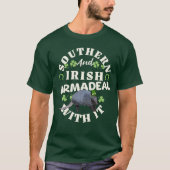 Zuid-Ierse Armadillo Grappige St Patricks Dag T-shirt (Voorkant)
