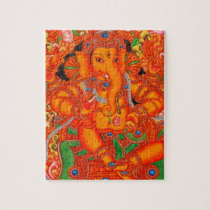 ZUID-INDIAANSE LORD GANESH TANJORE PAINTING LEGPUZZEL