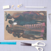 Zuid-Indiase dorpelingen gaan naar een markt Tissuepapier (Craft)