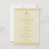 Zuid-Indiase hindoe bruiloft uitnodiging (Achterkant)