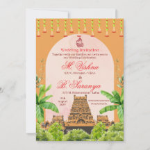Zuid-Indiase hindoe-tempel & bananenblad bruiloft