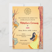 Zuid-Indische hindoe-bruid Pellikuthuru-ceremonie Kaart (Voorkant)